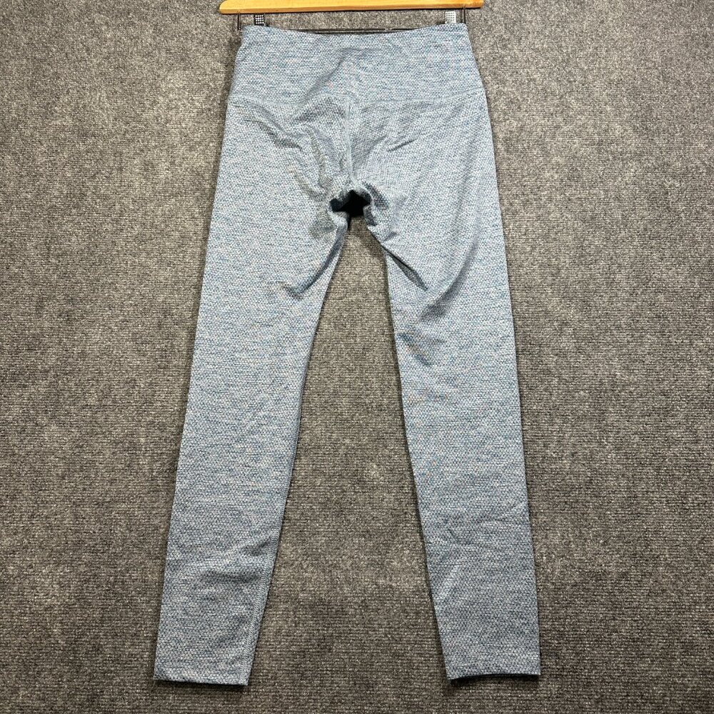 Layer 8 Compression Pants Womens Small Blue Stretch Print Waistband Pocket Run - Picture 6 of 7